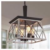 $180 Q&S Farmhouse Vintage Chandelier, Rustic Pend