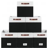 6-Pack Collapsible Fabric Storage Cubes with Handl