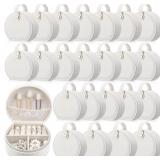 Weysat 24 Pack Travel Jewelry Case Mini Leather Br