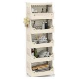 Giantex 6-Tier Rolling Laundry Cart with Wheels, F