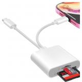 SD Card Reader for iPhone iPad, USB C & Lightning