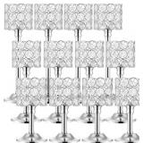 $207 12 Pieces Crystal Candle Holders Set 3 Sizes