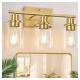 $117 3-Light Vanity Lights with Clear Glass Shades