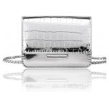 Sightor Silver Mini Crossbody Bag for Women, PU Le