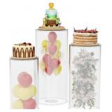 $160 Cylinder Pedestal Stands, 3Pcs Round Cylinder