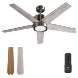 $140 52 Inch Ceiling Fan Brushed Nickel: Vagizm Re