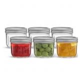 JoyJolt Wide Mason Jars with Airtight Lids, Labels