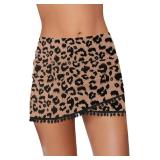 GRAPENT Women's High Waist Tulip Hem Shirring Swim