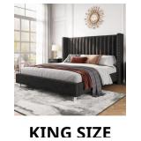 $530 Addesyn Low Profile Upholstered Platform Bed