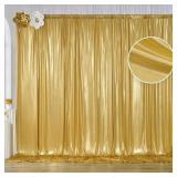 10x10 ft Gold Sequin Backdrop Curtain Panels for P