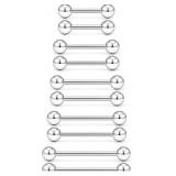 16G 14G 12G Nipple Piercings Tongue Rings External