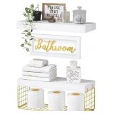 $134 QEEIG Bathroom Shelves Over Toilet - Paper St