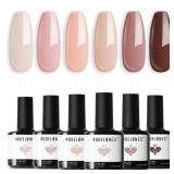 modelones Gel Nail Polish Kit -6 Colors Nude Pink