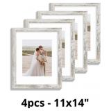 11x14 Picture Frame Set of 4, Made of Glass and Di