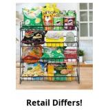 4 Level Size Variety Wire Basket Countertop Stand