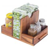 Napkin Holder for Table, Wooden Napkin Holder with