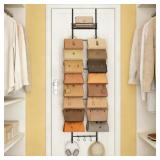 Over Door Handbag Organizer, Wall-Mounted Metal St