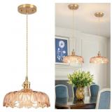 Glass Pendant Light Vintage Light Fixtures,Amber M