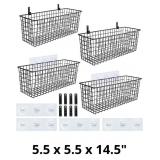 4 Set Extra Large Hanging Wall Basket for Storage,