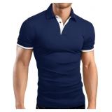 KUYIGO Mens Classic Dry Fit Short Long Sleeve Golf