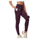 Heathyoga Fleece Lined Leggings Women with Pockets