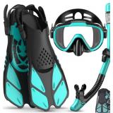 Snorkel Set Adult, Panoramic Diving Anti-Fog and L