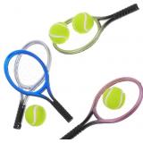 Mini Tennis Racket Model with Balls for Dollhouse