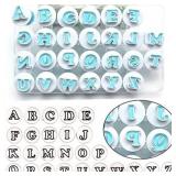 26PCS Cookie Stamp Impress Cutters Alphabet Fondan