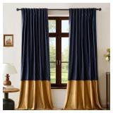 $136 BULBUL Velvet Curtains 84 inches Long for Liv