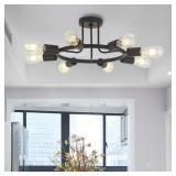 $244 BONLICHT 8 Lights Semi Flush Mount Ceiling Li