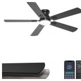 $242 Ceiling Fan with Lights - 52' Flush Mount Low