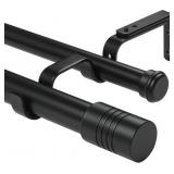 Creatyi 1 Inch Heavy Duty Double Curtain Rods 32 t