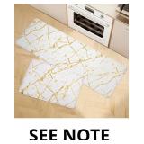 UKISS marbling Kitchen Rugs, 2PCS Cushioned Kitche