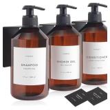 FINESSY Shower Soap Dispenser Shampoo and Conditio