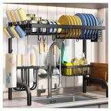 SAYZH Over The Sink Dish Drying Rack, 2 Tier Dish