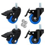 2' Stem Caster 1/2'-13 x 1 Threaded Stem Caster Wh