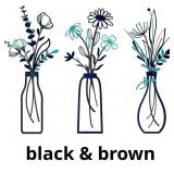 3 Pieces Metal Flowers Wall Arts - Rustic Farmhous