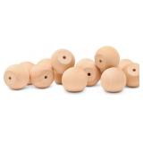 Unfinished Wood Ball Knobs 1-1/2 inch for Kitchen