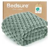 Bedsure Sage Green Throw Blanket for Couch, Super