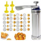 Cookie Press Maker Machine Icing Gun Kit with 20 D