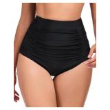 Ocean Blues Women's Ruch Bikini Bottom Full Covera