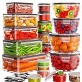 40 PCS Food Storage Containers with Lids Airtight