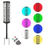 3 Side Solar Address Plaque, Lighted House Numbers