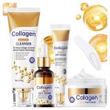 Collagen Skin Care Set, Anti Aging Skincare Set fo