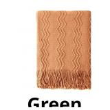 BOURINA Throw Blanket Textured Solid Soft Sofa Cou