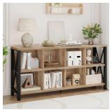 $400 Guinna Bookcase(8 Cube) Rustic Oak + Black