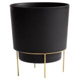 PLANTER RND PLSTC BLK 6'