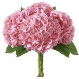 8Pcs Realistic Light Pink Hydrangea Artificial Flo