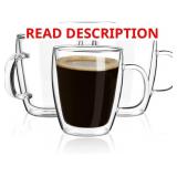 YUNCANG Double Wall Coffee Mugs, (4-Pcak) 16 Ounce