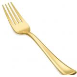 N9R 50PCS Gold Plastic Forks, Solid, Durable and H